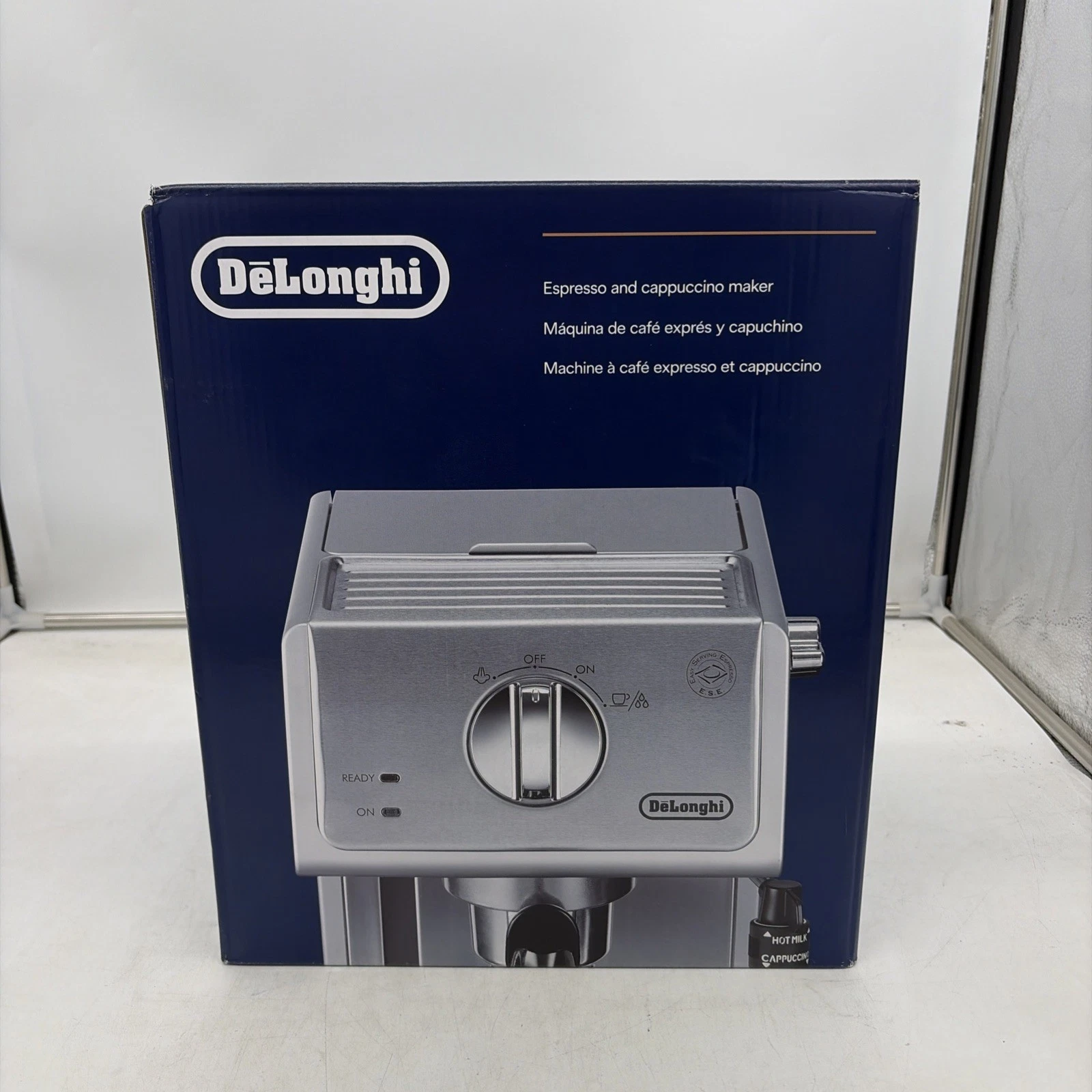 DeLonghi ECP3630 Manual Espresso Machine Cappuccino Maker Silver Stainless Steel