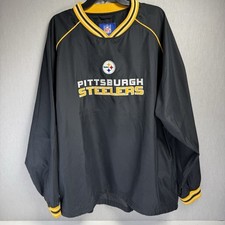 Vintage Reebok NFL Pittsburgh Steelers Pullover Windbreaker Jacket Men  s Sz XL