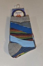 Jefferies Socks Boys Crew Socks 3 Pack 1160 Multi Stripe Funky Color Block Kids