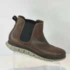 Cole Haan Zerogrand Chelsea Boots Men's Sz 10M Waterproof Bourbon Brown Leather