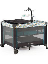 PAMO BABE PORTABLE CRIB FOR , PORTABLE PLAYPEN WITH DETACHABLE BASSINET - BLUE
