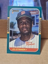 1987 LES STRAKER DONRUSS THE ROOKIES ROOKIE CARD RC #21 MINNESOTA TWINS . rookie card picture