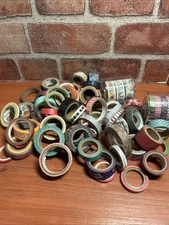 Washi Tape Mixed Bundle Various Length Themes Lot of 70 Rolls Some New Some Used