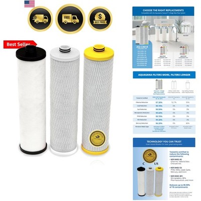 Genuine Replacement | AQ-C3M-R | 3 Stage Max Flow Filters | WQA Certified to ...