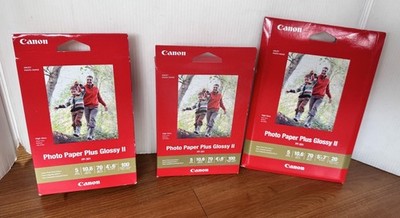 Canon Plus Glossy II PP-301 Inkjet Print Photo Paper 200 Sheets 4x6 & 20 5x7