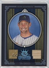 2005 Donruss Diamond Kings Platinum Blue Framed Materials 1/1 Luis Gonzalez r7d