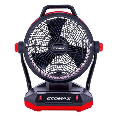 Ecomax 12'' AC/DC 2-Speed Misting Fan EMF501214M for Bucket and Garden Hose
