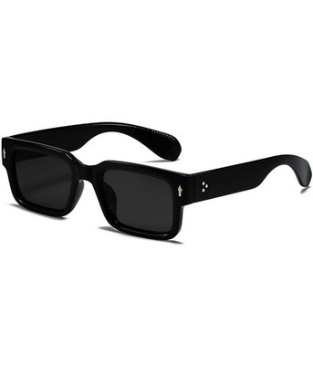 EYLRIM Square Frame Sunglasses for Women Men Trendy Medium, A1 Black/Grey