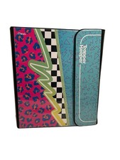 Mead Trapper Keeper Binder 1" Checkerboard Retro Shapes Designs 208 Folders