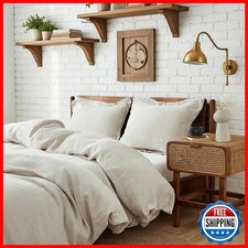 Simple Opulence 100 Linen Duvet Cover Set 3pcs Basic - Linen, Queen DCS-L12