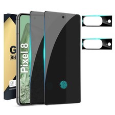 2 2 Pack Privacy Screen Protector Compatible with Pixel 8 5G, 2 Tempered Glas...