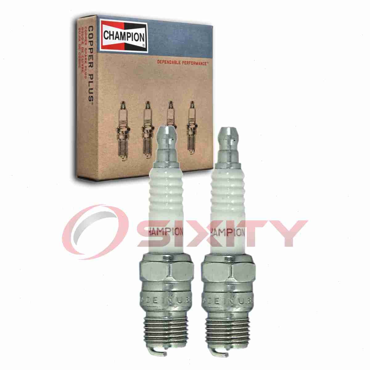 2 pc Champion 670 Spark Plugs for V59C R5673-9 AR133 AF701 3442 Ignition xy