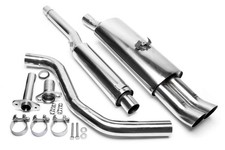 SportauspuffAnlage Edelstahl 2x76DTM VW Polo 3 86c ABE