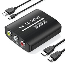 Setuact AV to HDMI Converter with Cable,RCA for Black