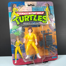 Vintage 1988 TMNT April O Neil No Stripes 10 Back Playmates Action Figure MOC