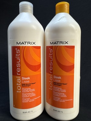 2 matrix total results sleek lisse smooth repair shampoo 33.8oz scuffed bottle
