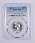 1963 Washington Quarter MS65 PCGS Blue Label *2173