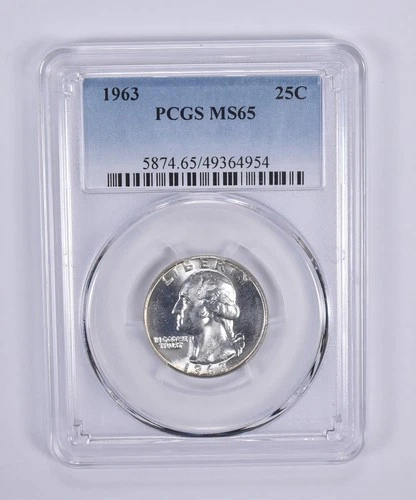 1963 Washington Quarter MS65 PCGS Blue Label *2173
