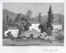 MONGATTI VAIRO  “LA CASA BIANCA 2” 1991   ACQUAFORTE - VECCHIANTICO - GRAFICA