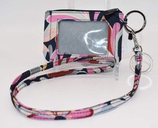 Vera Bradley Lighten Up Zip ID Case Lanyard in "Mod Paisley" Pattern