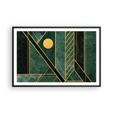 Poster 91x61cm Verde Pezzo Geometrico Stampe Immagini Quadri Moderni Murale