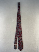 JOSEPH ABBOUD 100% Silk Paisley Necktie Red B...