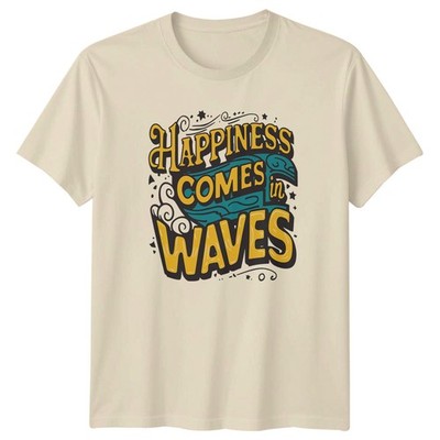 Glück kommt in Wellen T-Shirt Küste Ozean Lifestyle Geburtstag Geschenk
