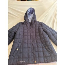 ZeroXposur Youth XL Approx. Reversible Blue Quilted Hooded Puffer Jacket