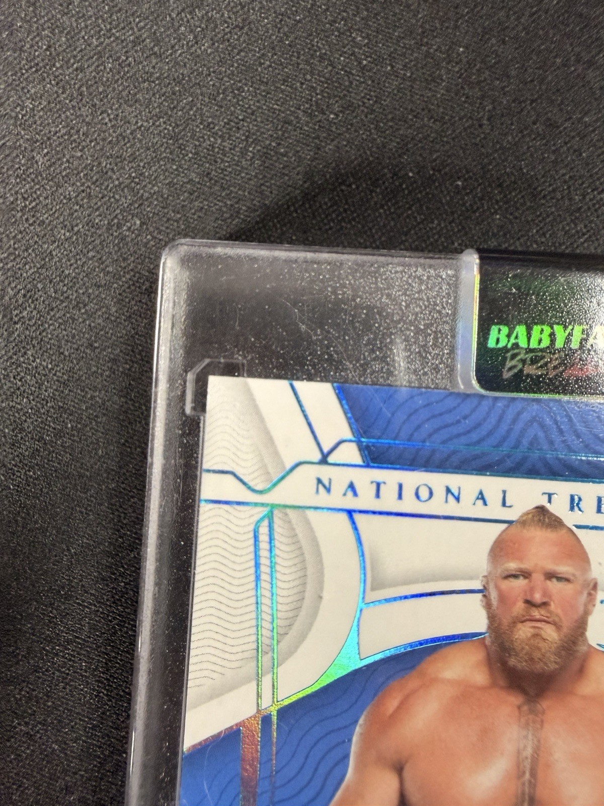 2022 Panini Chronicles WWE National Treasures Brock Lesnar #449 Platinum 1/1 view 4