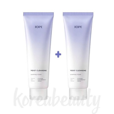 IOPE Moist Cleansing Whipping Foam 180ml x2 Facial Cleanser K-Beauty
