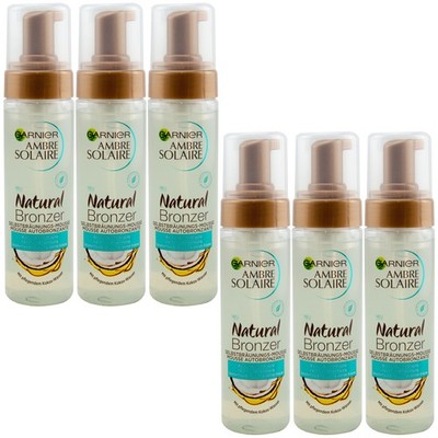 Garnier NATURAL BRONZER Selbstbräunungs Mousse 6 x 200ml - mit Kokos-Wasser