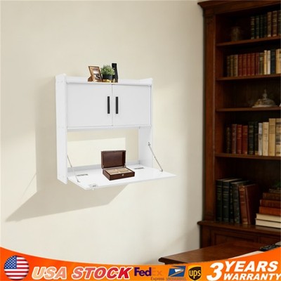 Wall Mounted Desk Cabinet Multifunctional Fold Down Laptop Table Folding Table
