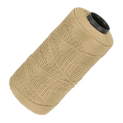 Ficelle Nylon 3 Brins Tressée Fil Maçon 1.5mm x 218 Yards, Kaki Foncé - Photo 1/4