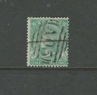 BAHAMAS 1863 QUEEN VICTORIA 1/- GREEN - WMK CROWN CC PERF 14 - SG39B - GOOD USED