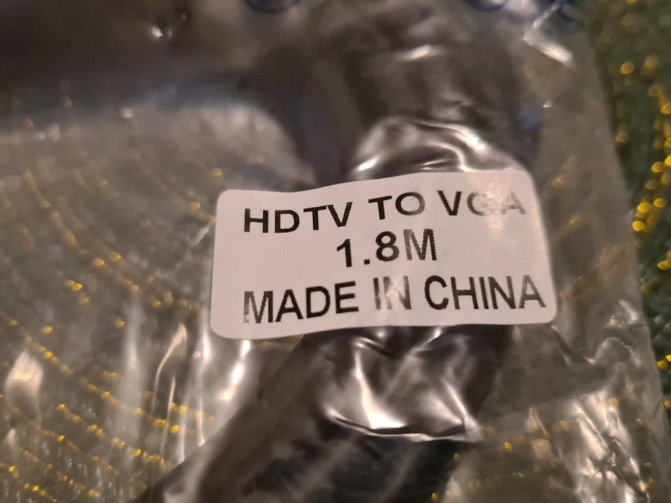 1080P HDTV Male to VGA Male Audio Video Cable For PC Monitor HDTV Projector - Image 2 of 4