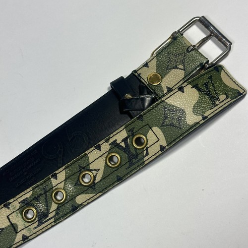 Louis Vuitton Murakami 2008 Monogramoflage Ceinture Camo Belt Rare CT1088 sz 95 - Picture 16 of 19