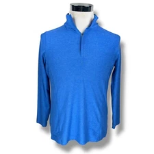 Peter Millar Riverton Country Club 1/4 Zip Pullover Women's Large Blue Golf Top