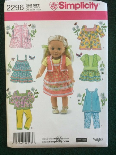 Simplicity Doll Patterns ~ All Patterns are Size 18 * ~ * ~ * ~ * ~ Listing 1478 - Picture 76 of 113