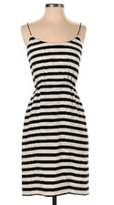 Womens J. Crew Black and White Striped Spaghetti Strap Sundress WOMENS SIZE 8