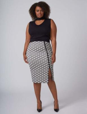 LANE BRYANT ~ NWT Plus 24 or 28 ~ Zig Zag DIAMOND Jacquard ZIPPER