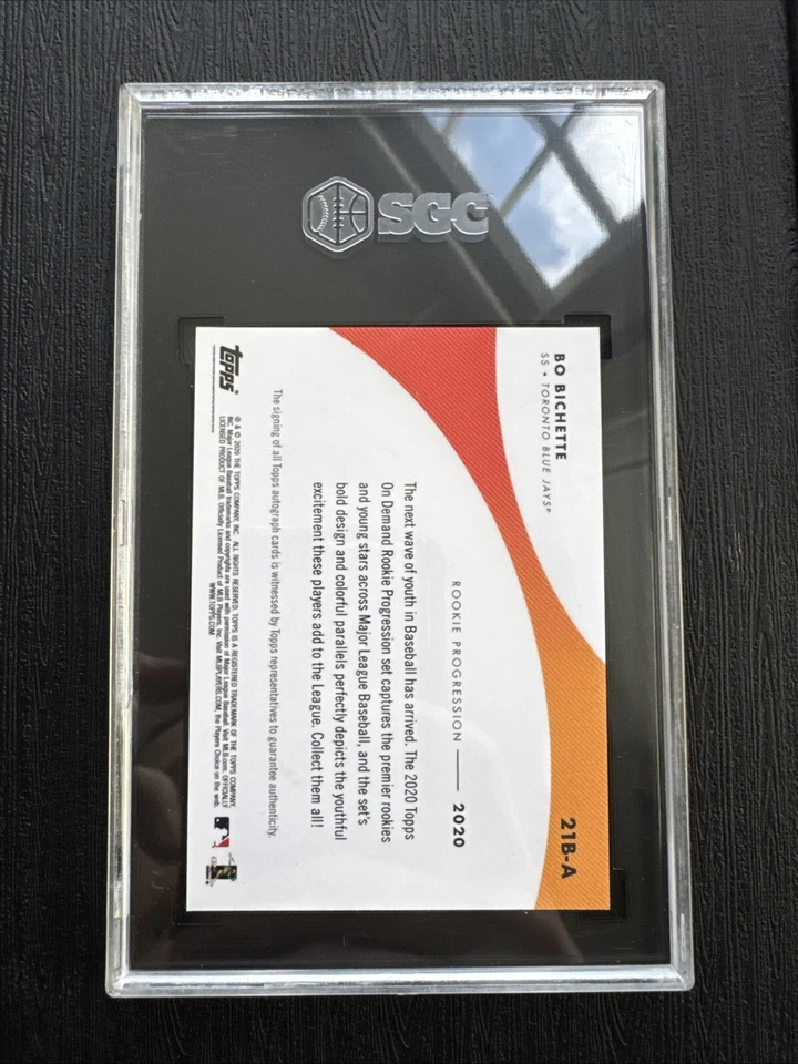 2020 Topps On Demand Rookie Prog. Bo Bichette RC Auto SP Blue #/49 SGC 9.5/10 - Image 2 of 2