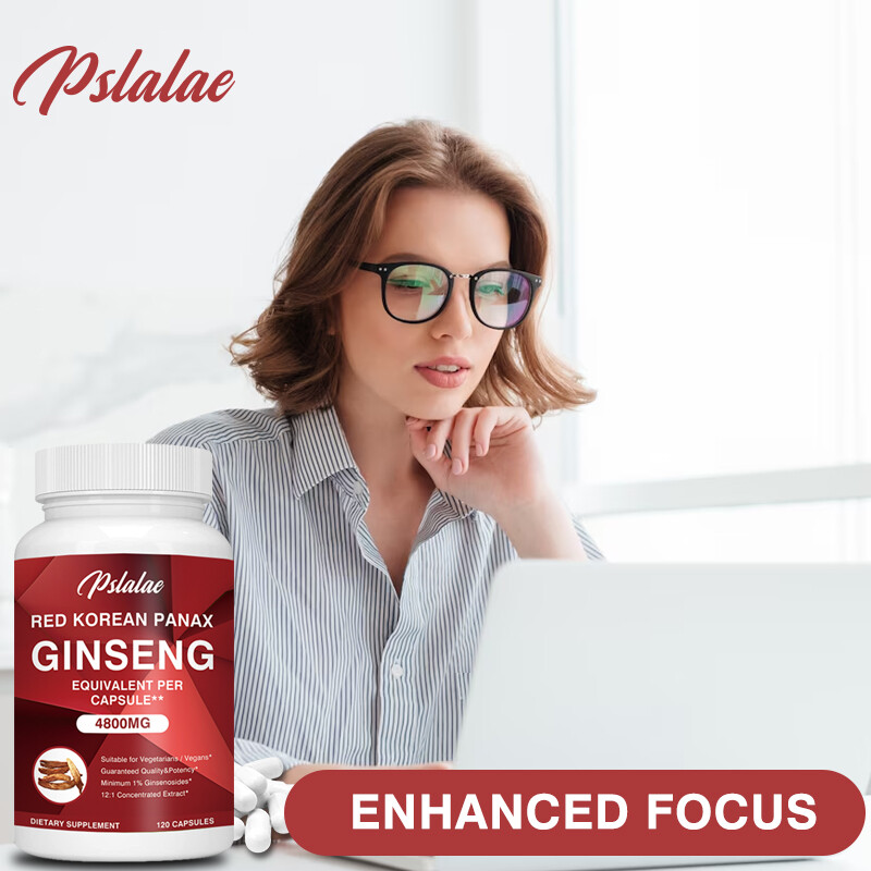 Ginseng Panax Rosso Coreano 4800mg | Estratto Ad Alta Resistenza Per Energia E Testosterone
