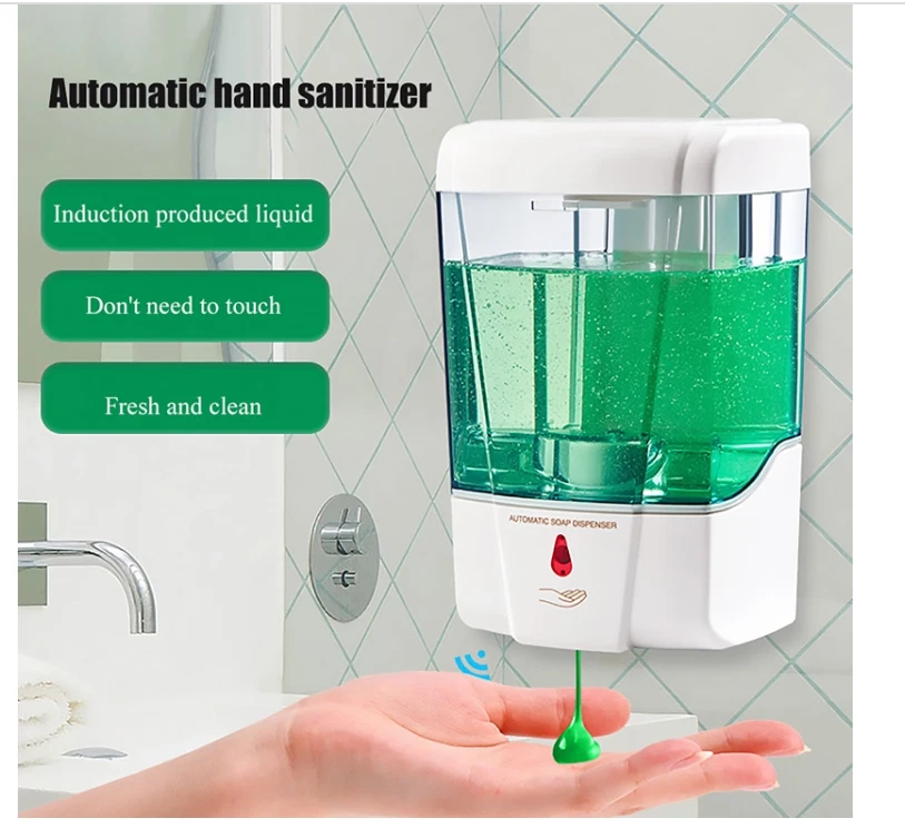 700MLAutomatic Liquid Soap Dispenser Handfree Touchless IR Sensor Wall Mount - Image 2 of 4
