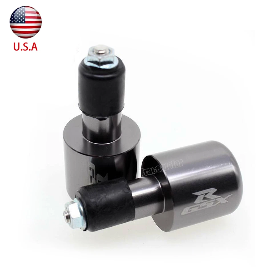 2 PCS For Suzuki GSXR600/750 1996-2015 2016 Motorcycle Handle Bar Ends Grip Plug - Image 2 of 4