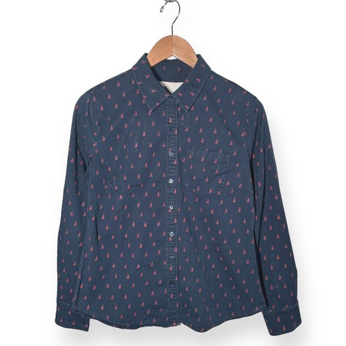 BANANA REPUBLIC Yacht Print Button Up Soft Wash Shirt Nautical Slim Fit Small - Picture 6 of 10