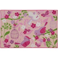 Teppich Kinderteppich Birds Of Paradise Spielteppich 80X120 Cm Pink Rosa