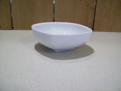 White Square Heavy Porcelain Footed Pedestal Appetizer Nut Snack