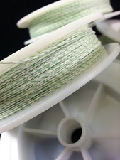  1 White  Light Green Genuine Irish Linen Single Pool Billiard Cue Wrap Spool