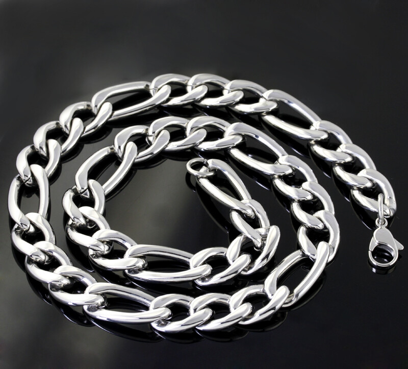 Numbering ♥ #5749 Chain Unit Knot Necklace /追跡付 GNAYY 11mm huge Stainless Steel NK Link Chain Necklace+