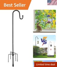 62-Inch Adjustable Bird Feeder Stand - Durable Shepherds Hook for Versatile O...